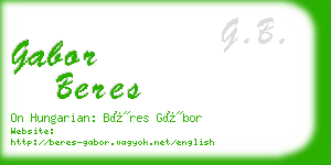 gabor beres business card